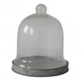 thumbnail image 1 of Cheungs Rattan FP-3619A Low Round Glass Terrarium with metal Plate - Silver, 1 of 1