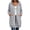 Gray#women's zip up long hoodie, variant on Womens Long Hoodie Jacket Lightweight Tunic Sweatshirt Fall Winter Double Zip Up Drawstring Hooded Sweatshirts with Pocket Navy,S