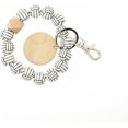 thumbnail image 1 of Llavero Pulsera Pulsera Llavero con cuentas de madera para mujer con R, 1 of 5