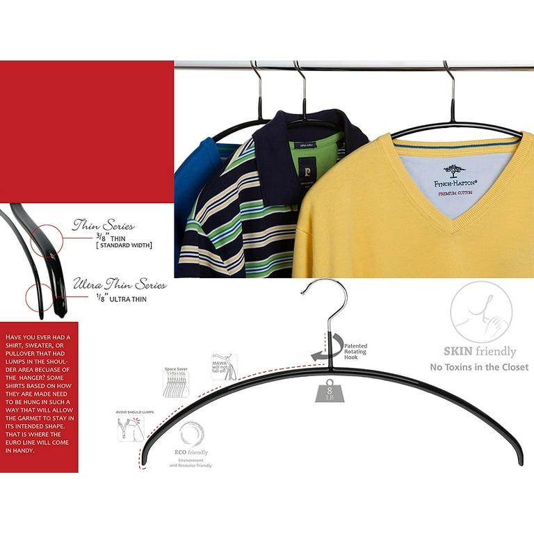 MAWA European Space-Saving Hangers, 3 Colors, 8 Styles & Sets, Made in  Germany