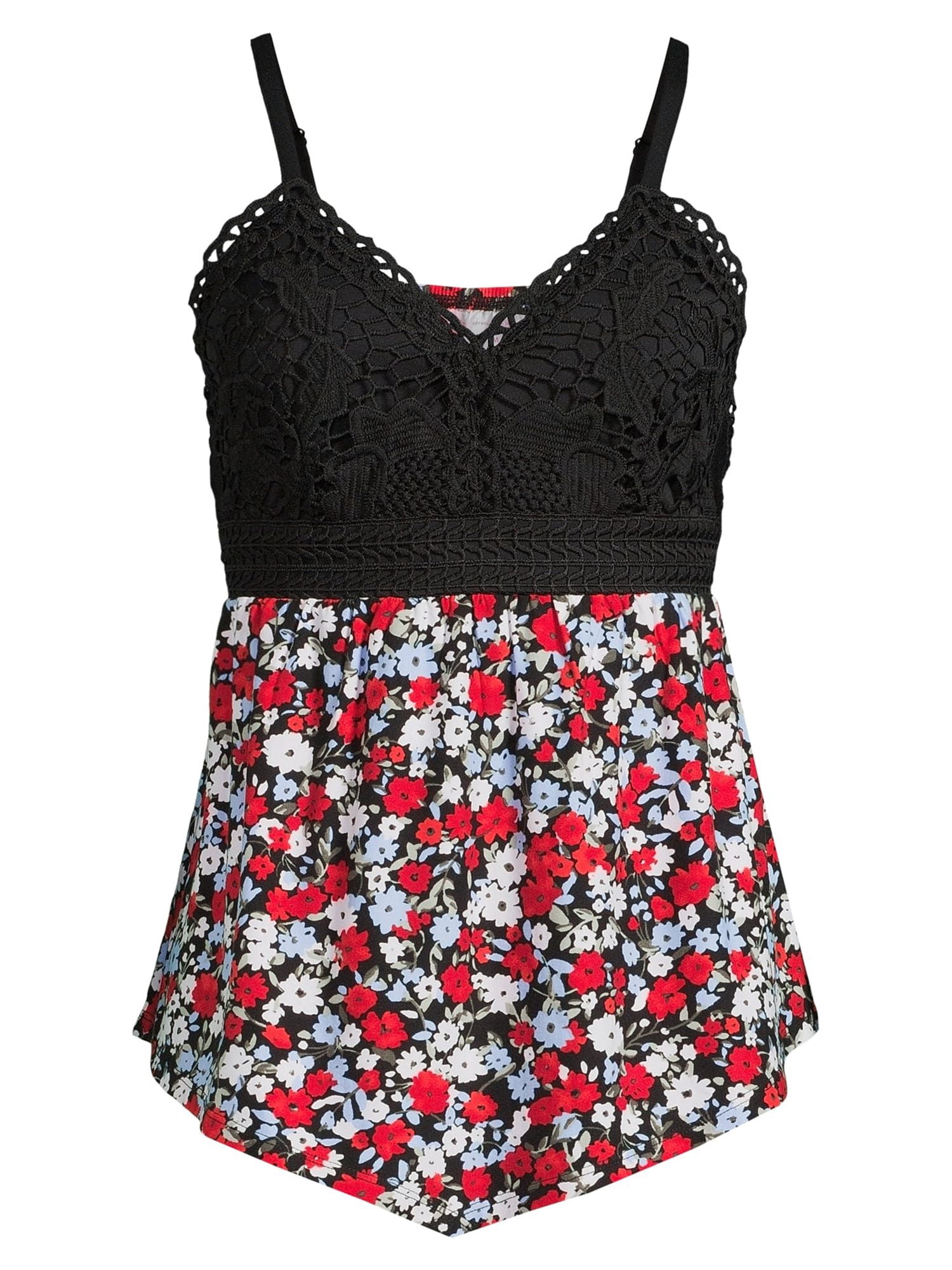 No Boundaries Juniors' Lace Babydoll Top