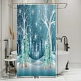 thumbnail image 2 of 36x72 Inch Merry Christmas Extra Long Shower Curtains Winter Tree Forest Polyester Bath Curtain Farmhouse Xmas Wonderland Fabric Shower Curtain for Kids Bathroom Decor Waterproof with Hooks, 2 of 6