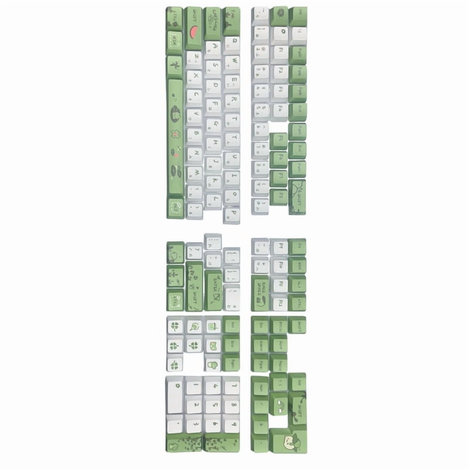 Cute Frog Design Japanese Keycaps for Cherry M Switch Mechanical Keyboard ,PBT DA/OEM Height for Typists and Gamers