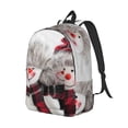 thumbnail image 2 of Naloa Canvas Backpack for Men Women Christmas Snowman With Hat Print Rucksack Casual Travel Daypack Large and Small Durable College Tote Satchel Bookbag for Teens, 2 of 8