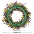 thumbnail image 3 of Unique Bargains Boxwood Wreaths for Front Door Fall Decorations Farmhouse Wreaths Colorful, 3 of 7