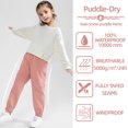 thumbnail image 3 of Kids Snow Pants Toddler Fleece Pants Waterproof & Windproof Puddle Dry Gymnastics Warm Pants for Toddler Girls 5T, 3 of 9