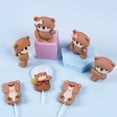 thumbnail image 5 of Adorno para tarta de oso rosa y azul, adorno para muñeca de oso, decoración para tarta de cumpleaños, primer cumpleaños de bebé, niño y niña, revelación de género, 5 of 5