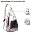 thumbnail image 2 of Funny Dinosaur Sling Backpack&nbsp;- Whimsical Dino Pattern Crossbody Bag (Easy Access), 2 of 4