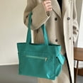 thumbnail image 2 of Stylago Canvas Tote Bags for Women Large Capacity Shoulder Purses with Side Pocket College Students Casual Book Pack for Daily Use Green, 2 of 7