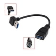 thumbnail image 3 of Sincronización de Datos Cable Adaptador de ángulo USB 3.0 de Conector a Extensión USB de Computadora shamjiam Cable adaptador USB, 3 of 7