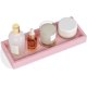 thumbnail image 1 of Bathroom Vanity Tray Black Decorative Tray for Counter, 11.2"x 4.3" Small Wood Sink Soap Tray Holder for Kitchen, Dresser Countertop Decor Rectangle Wooden Organizer, Black, 1 of 5