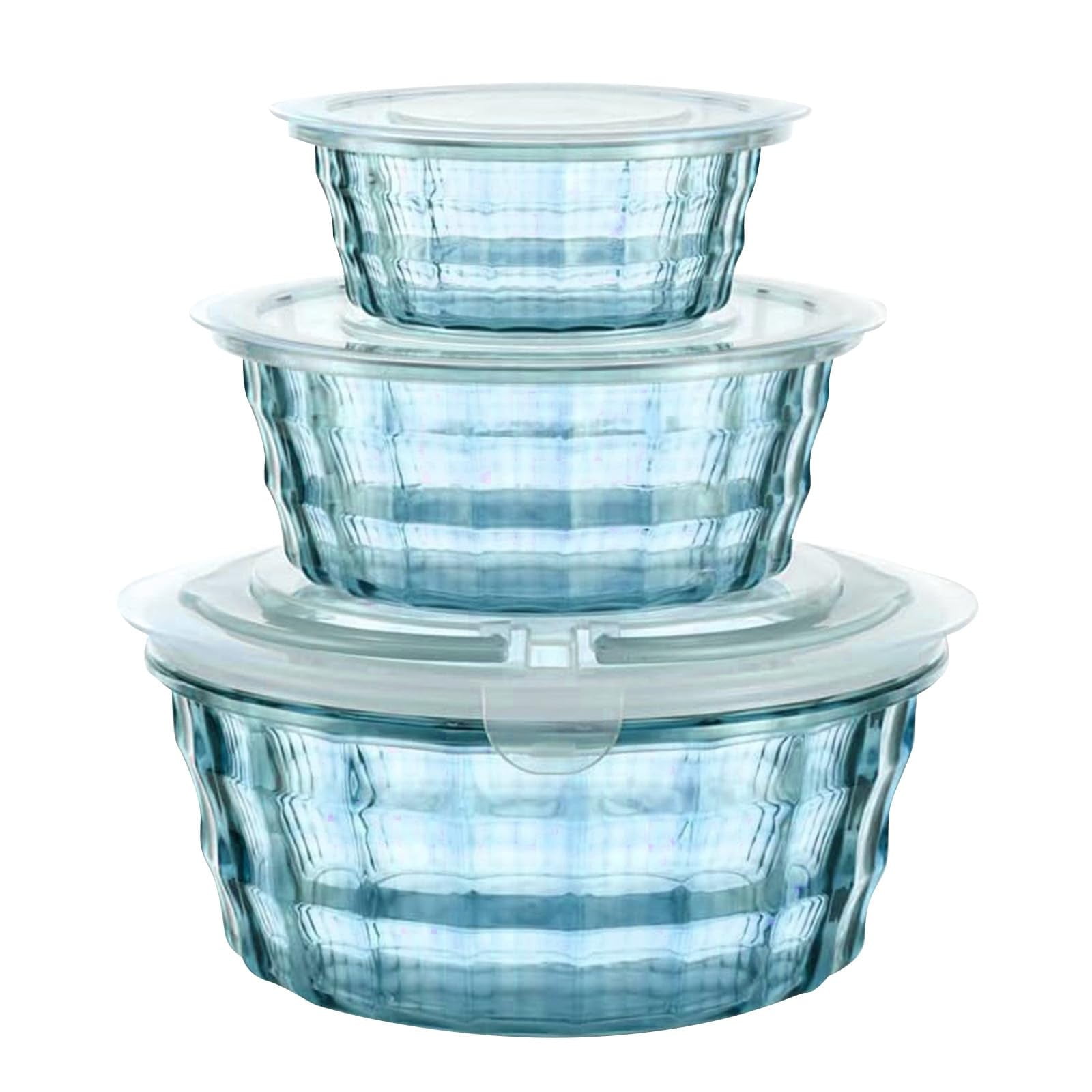 Giyblacko Food Storage Fruit Box Fruit Containers With Tureen Bowl Clear Plastic Container Plastic Container Sealed Container Cereal Oatmeal Food Box 3pc