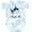 Tie Dye Blue, variant on Shark Life Fun Shark with Sunglasses Boys or Girls Baby Bodysuit