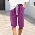 thumbnail image 6 of Lmueinov Women's Casual Sweat Shorts, High Waisted Drawstring Bermuda Shorts with Pockets, Lightweight Athletic Summer Lounge, 6 of 6