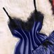 thumbnail image 4 of Gibobby Ropa Interior Sexy Conjunto de pijama con sexy, pantalones cortos, camisola de pestañas con cuello en V, ropa interior íntima con manchas de encaje para mujer(Azul marino, S), 4 of 4