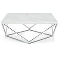 thumbnail image 3 of Meridian Furniture Collection Skyler Chrome Stainless Steel End Table with Stone Top, 20" L x 20" D x 22" H,, 3 of 3