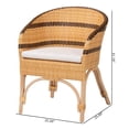 thumbnail image 3 of Pemberly Row Rattan Barrel-Back Dining Chair with Removable Cushion, 3 of 9