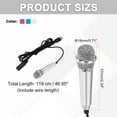 thumbnail image 2 of 3 Pcs Mini Microphone, Mini Mic Tiny Microphone Phone Type C Mic Small Microphone for Record Phone Voice, Silver/Hot Pink/Blue, 2 of 6