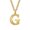 Gold G, variant on PAURO Initial Necklaces Stainless Steel A-Z Letter Pendant Couple Necklace for Men Women Silver B