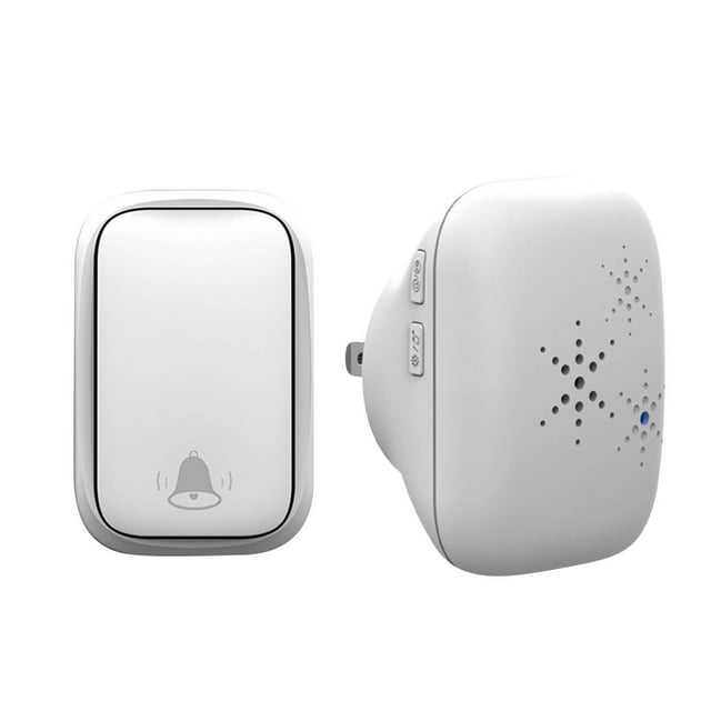 Timbre inalámbrico Plug And Play Kit de timbre de puerta a prueba de agua Volumen ajustable 200M Timbre de timbre 38 Melodías y 3 Ajuste de volumen Wmkox8yii hjk3449