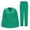 Dark Green, variant on Scrubs For Women Set Long Sleeve V Neck Elastic Cuff Straight Leg Work Pants Stretch Wrinkle Resistant Nursing Uniform 2 Piece Set Black L