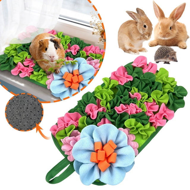 Interactive Feeding Snuffle Mat for Small Animals Shaped foraging Mat for Rabbits Pigs Hedgehogs & Small Dogs Stimulates Natural foraging Instincts Decoration