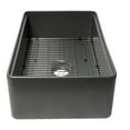 thumbnail image 6 of ALFI brand ABFS3320S-GM Grey Matte Workstation 33" x 20" Single Bowl Step Rim Fireclay Farm Sink with Accessories, 6 of 7