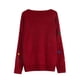 thumbnail image 5 of HongQid Womens Pullover Sweaters Long Sleeve Crewneck Casual Loose Knit Jumper Tops, 5 of 5