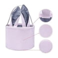thumbnail image 4 of Easter Basket Seersucker Egg Hunt Bunny Baskets for Kids with Cute Rabbit Ears Stripe Storage Gifts Candies Personalized Easter Party Gifts, 4 of 5