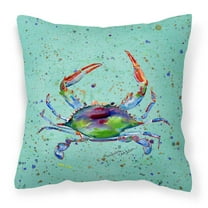 Carolines Treasures 8462PW1414 Crab Fabric Decorative Pillow 14HX14W multicolor