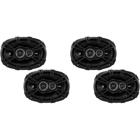 Kicker DSC6930 6x9-Inch (160x230mm) 3-Way Speakers w/ 43DSC69304 6x9" Coaxial Bundle