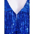 thumbnail image 6 of Haitryli Women's Sequin Fringe Vest Glitter Waistcoat Sleeveless Jackets Dance Top Royal Blue M, 6 of 7