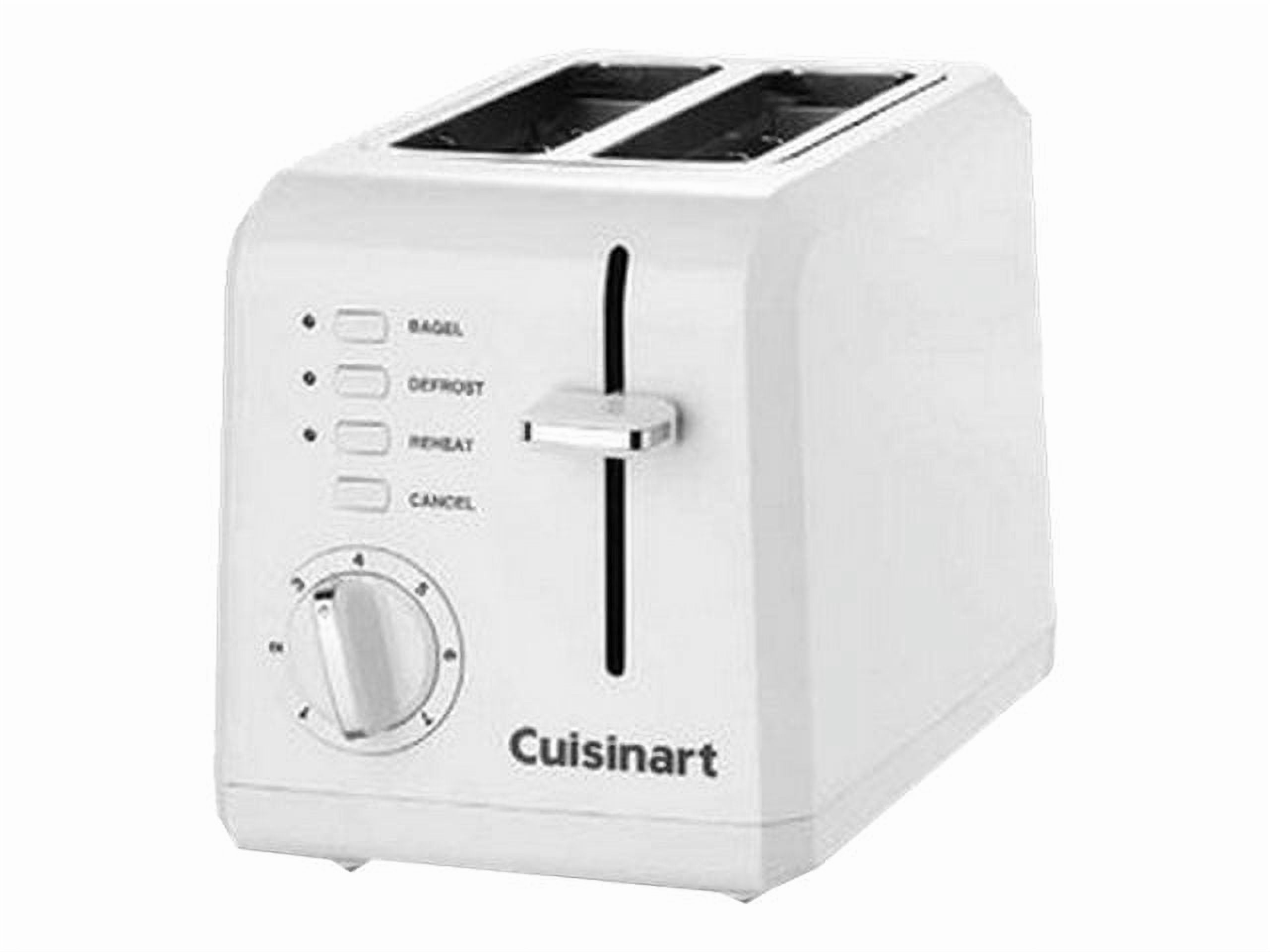 Cuisinart Plastic Compact 2 Slice White Toaster