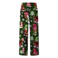 thumbnail image 5 of Puntoco Pantalones sueltos casuales vintage con estampado navideño para mujer Pantalones de pierna ancha casuales Pantalones Puntoco Puntoco-3982, 5 of 5