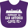 thumbnail image 3 of Inktastic Someone in San Antonio Loves Me Texas Boys or Girls Baby Bib, 3 of 4
