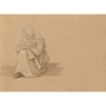 thumbnail image 3 of Franz Johann Heinrich Nadorp 18x14 Black Modern Framed Museum Art Print Titled - Album with Views of Rome and Surroundings, Landscape Studies, Page 19A: Seated Female Figure, 3 of 5