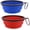 34oz-Blue&Red, variant on General Large Collapsible Dog Bowls, 34oz Travel Water Food Bowls Portable Foldable Collapse Dishes with Carabiner Clip, 2 Pack (Green+Blue)