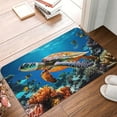 thumbnail image 2 of Non Slip Door Mat, Coral Sea Turtle Fast Drying Bath Tub Mats, Absorbent Bathroom Rugs Entrance Welcome Mat, Bath MatS for Tub, Floor, Home, Kitchen, Hotel,16x24in, 2 of 6