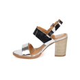 thumbnail image 4 of Liliana DI21 Women Metallic Open Toe Slingback Block Heel City Sandal, 4 of 5