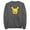 Charcoal Heather, variant on Men's Pokemon Pikachu Wink Face Sweatshirt Charcoal Heather Small