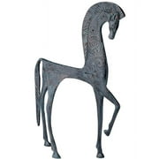 Hellenistic Classic Greek Ironwork Horse Statue Sculpture by XoticBrands - Veronese Size (Small)
