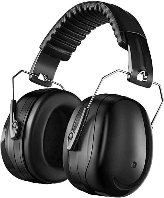 Black Ear Muff Hearing Protection Folding/Adjustable Work/Hunting/Shooting 34dB 