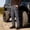 #Gray, variant on DPTALR Men's Warm Solid Color Cargo Pants with Multi-Pockets for Climbing,Army Green,Size XXXL
