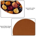 thumbnail image 5 of Thanksgiving 6Pcs Round Microfiber Leather Car Coasters, 11x11 cm/4.3x4.3 in Size, Cup Holder Mat for Drinks, Absorbent Car Accessories, 5 of 6
