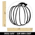 thumbnail image 2 of Hand Drawn Round Pumpkin Doodle Fall Thanksgiving Halloween Self-Inking Rubber Stamp Ink Stamper - Green Ink - Medium 1 Inch, 2 of 7
