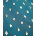 thumbnail image 5 of Teal Chiffon Foil Puff Sleeve Midi Dress, 5 of 5