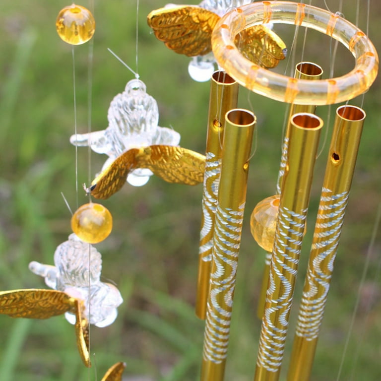 NEGJ Metal Angel Wind Chime Hanging Decoration Ornament Bells Wing Angel  Bell Decorative Hanging Bells Gifts For Home Garden Decor Crafts  Personalized