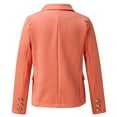 thumbnail image 4 of Vedolay Coat for Women Blazer for Women Double Open Front Casual Jacket Suit with Pocket,Orange S, 4 of 5