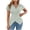 Green, variant on Striped Short Sleeve Shirts for Women Summer Surplice Neck Nipped Waist Blouses Business Casual Tops
