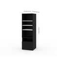 thumbnail image 6 of Pemberly Row 72" L-Shaped Standing Desk with Bookcase in Black, 6 of 9